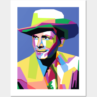 Abstract Hank Williams in WPAP Posters and Art